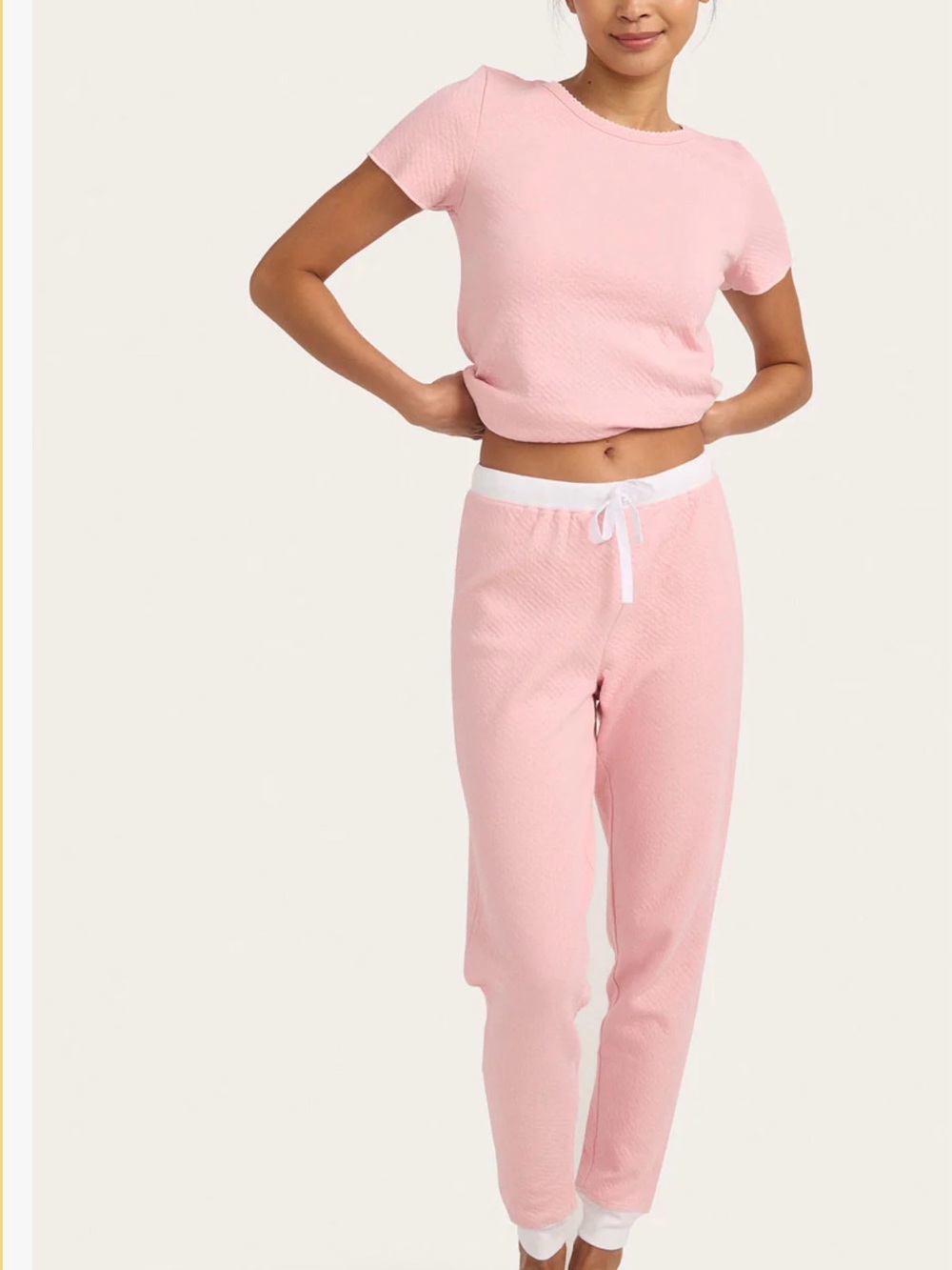 Cozyland Baby Jean Jogger Set in Cakey
